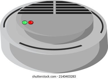 Smoke alarm, illustration, vector on a white background.