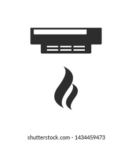 Smoke alarm system vector symbol. Smoke detector icon. Fire detector
