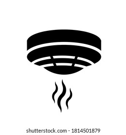 Rauchmelder-Vektorsymbol einzeln auf weißem Hintergrund