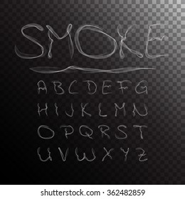 Smoke Alphabet  font  abc transparent background  Vector illustration  Font  ABC  alphabet set  Font  ABC  alphabet image  Font  ABC  alphabet smoke vector 