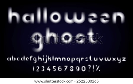 Smoke alphabet, steam font. Vector smoky cloud effect letters of text. Type and numbers vapor, magic halloween fog. Ghost background set. Horror spooky cloudy typography. Transparent gas ABC typeface