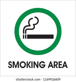 smoke area sign