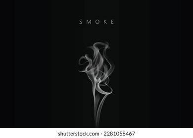 Smoke background HD wallapaper design. Realisitic smoke with dark background. EPS 10 vector art. Smoke wave design