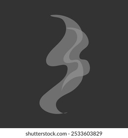 Smoke con fondo transparente negro. Ilustración vectorial.