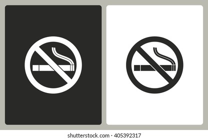 Smoke   -  black and white icons. Vector illustration. 