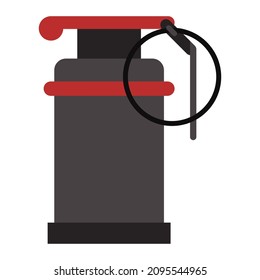 ilustración de vector de pantalla plana de bomba de humo