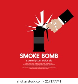 Smoke Bomb Graphic Vector Illustration