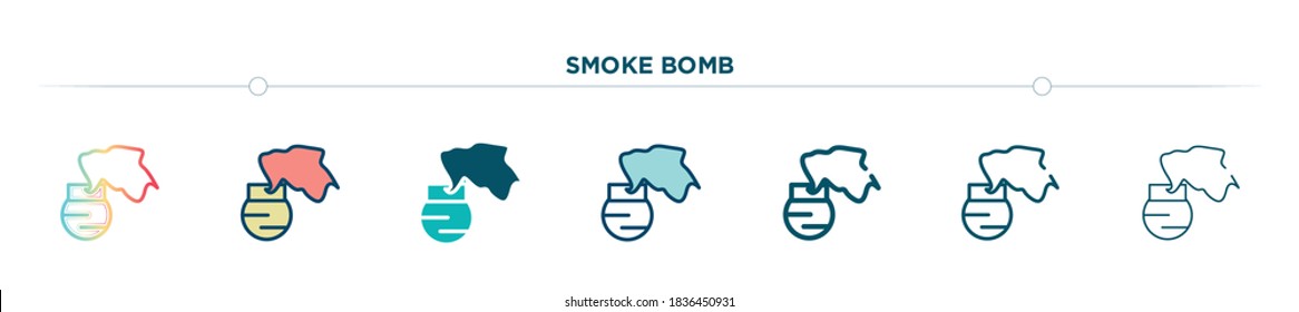 smoke bomb icon designed in gradient, filled, two color, thin line and outline style. vector illustration of smoke bomb vector icons. can be used for mobile, ui, web
