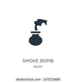 Smoke bomb icon vector. Trendy flat smoke bomb icon from asian collection isolated on white background. Vector illustration can be used for web and mobile graphic design, logo, eps10