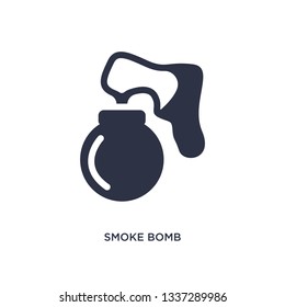smoke bomb isolated icon. Simple element illustration from asian concept. smoke bomb editable logo symbol design on white background. Can be use for web and mobile.