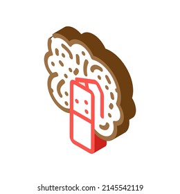 smoke bomb isometric icon vector. smoke bomb sign. isolated symbol illustration
