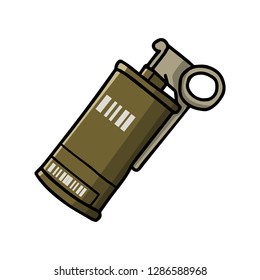 smoke bomb supply isolated vector for game. military object isolated vector with hand draw style