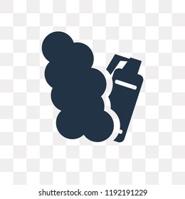 Smoke bomb vector icon isolated on transparent background, Smoke bomb transparency concept can be used web and mobile
