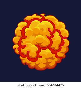 Smoke cartoon Explode effect. Bang or detonation 2d element