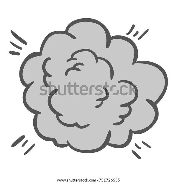 Smoke Cartoon Isolated Vector Illustration Stock Vector (Royalty Free ...