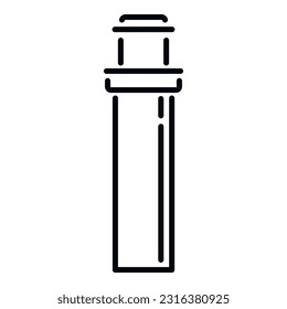 Rauchschornstein-Symbol Umrissvektor. Fabrikhaus. Lagerfeuer