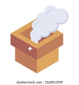 A smoke chimney isometric icon download 

