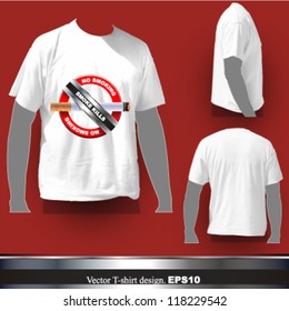 smoke cigarette abstract  t shirt design. vector illustration