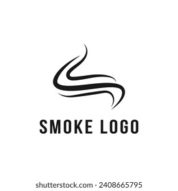 Smoke cigarette logo design idea, initial letter s smoke logo design idea