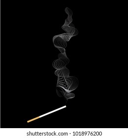 Smoke from a cigarette. Vector