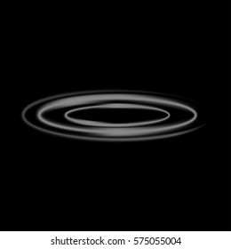 Smoke circle on black background