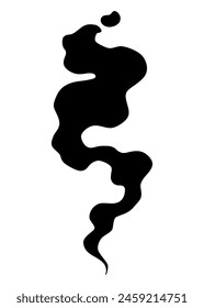 Smoke cloud black icon silhouette. Vector special effect of puff or steam cloud. Fire blast, smog or fume. Dust or vapor template isolated on white. Cartoon design element of comic book