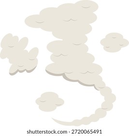 Smoke Cloud Comic Icon in Flat Design. Vector Illustration.