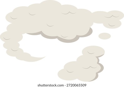 Smoke Cloud Comic Icon in Flat Design. Vector Illustration.