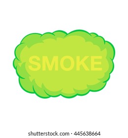 Smoke cloud icon in cartoon style on a white background
