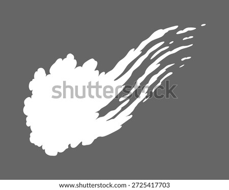 Smoke cloud icon. Vector special effect of puff or steam cloud. Fire blast, smog or fume. Dust or vapor template. Cartoon design white element of comic book