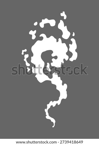 Smoke cloud icon. Vector special effect of puff or steam cloud. Fire blast, smog or fume. Dust or vapor template. Cartoon design white element of comic book