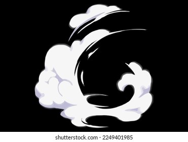 Smoke Cloud Illustration Illustration Isolated , stock illustration