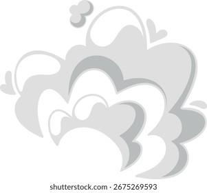 Nuvens de fumaça da explosão da bomba