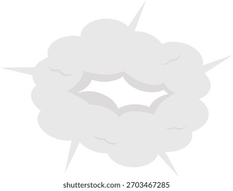 Smoke Clouds Element in Abstract Design. Vector Illustration.