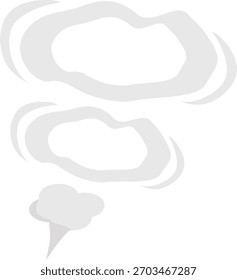Smoke Clouds Element in Abstract Design. Vector Illustration.