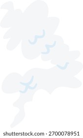Icono de nubes de Smoke con diseño de dibujos animados. Ilustración vectorial.