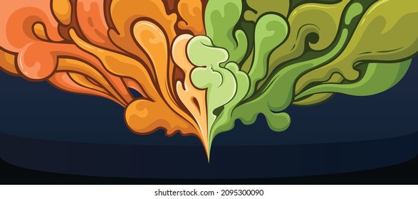 Smoke Colorful Abstract Pattern Background Vector Illustration