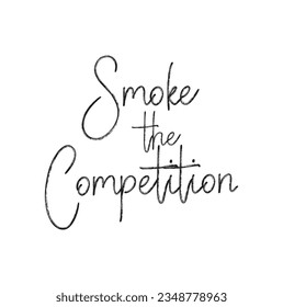 humo el texto de la competencia sobre fondo blanco.
