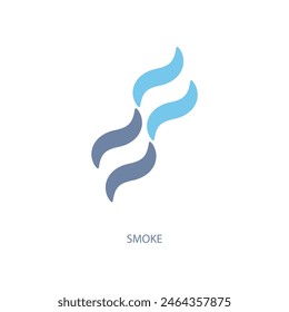 smoke concept line icon. Simple element illustration. smoke concept outline symbol design.