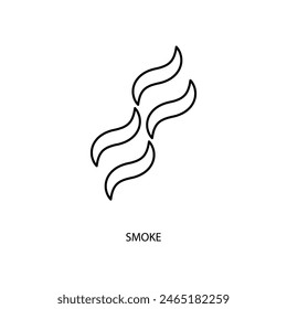 smoke concept line icon. Simple element illustration. smoke concept outline symbol design.