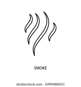 smoke concept line icon. Simple element illustration. smoke concept outline symbol design.