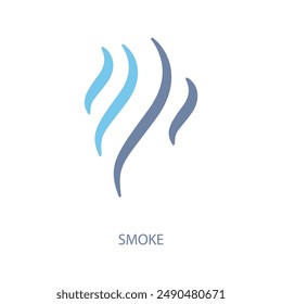 smoke concept line icon. Simple element illustration. smoke concept outline symbol design.