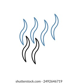 smoke concept line icon. Simple element illustration.smoke concept outline symbol design.