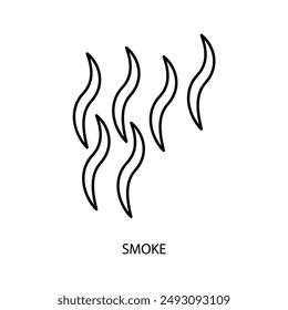 smoke concept line icon. Simple element illustration.smoke concept outline symbol design.