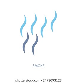 smoke concept line icon. Simple element illustration.smoke concept outline symbol design.