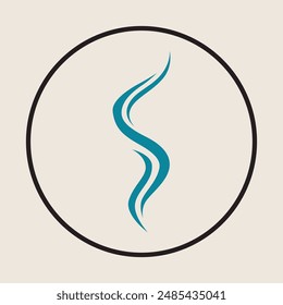 Smoke cool vector icon design abstract trendy art colorful illustration background