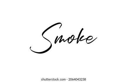 Smoke In the creative lettering style
