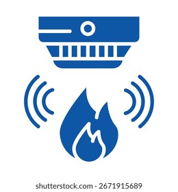 smoke detector color flat icon for digital and print projects.  Minimal clean icons for apps and websites. Modern simple icons for UI UX and branding