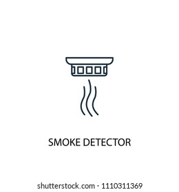 smoke detector concept line icon. Simple element illustration. smoke detector concept outline symbol design from Smart home set. Can be used for web and mobile UI/UX