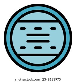 vector de contorno del icono del detector de humo. Alarma de incendios. Color del control del hogar plano